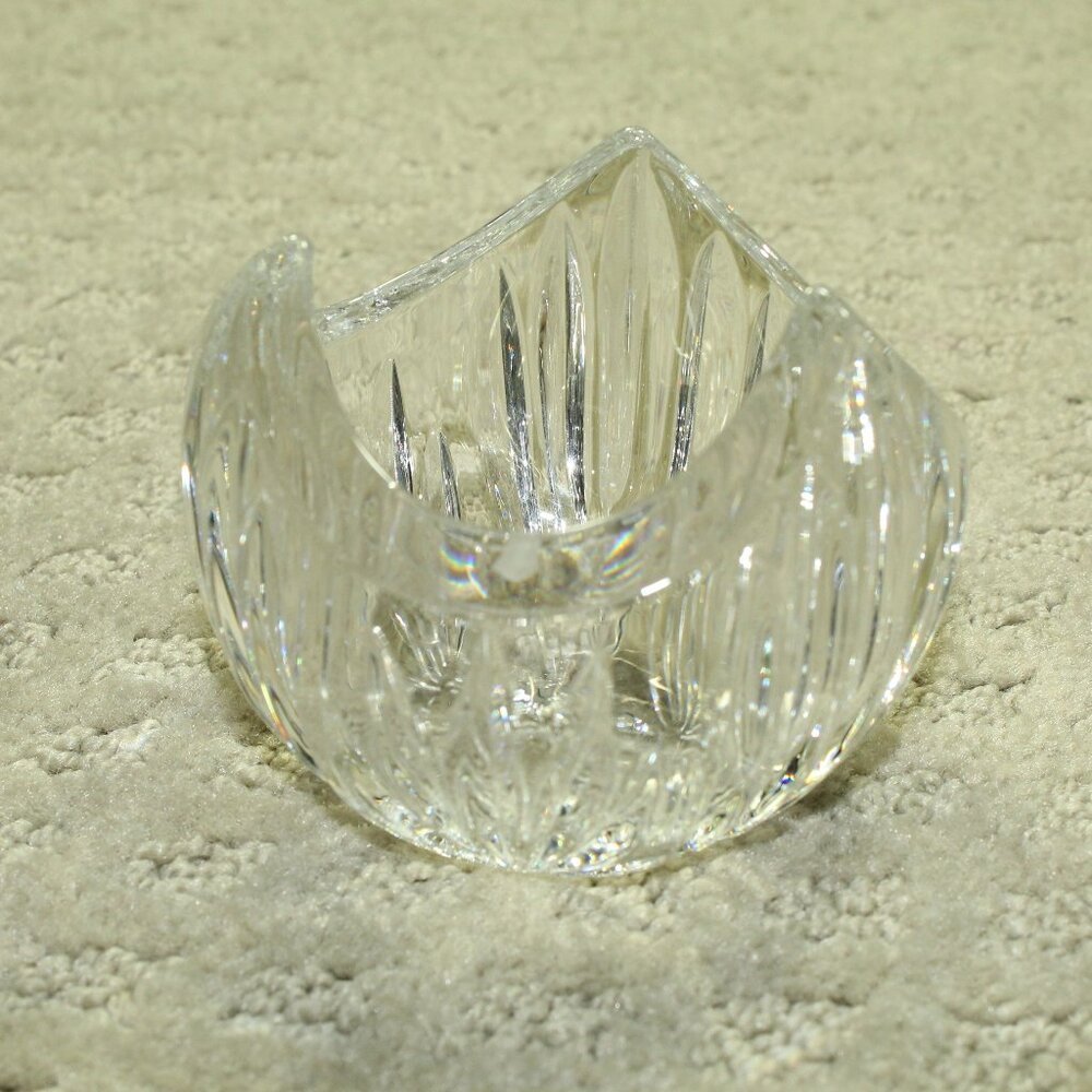 Vintage Mikasa Pierpoint Crystal 3 Point Votive Candle Holder 3.5" Round Germany
